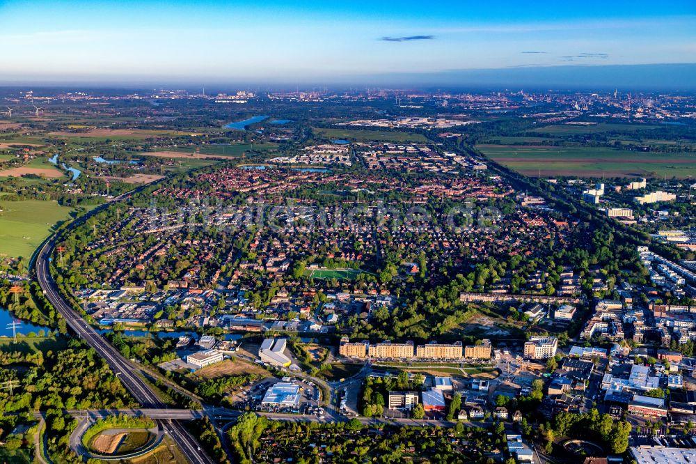 Hamburg von oben - Innenstadt im Ortsteil Bergedorf in Hamburg, Deutschland