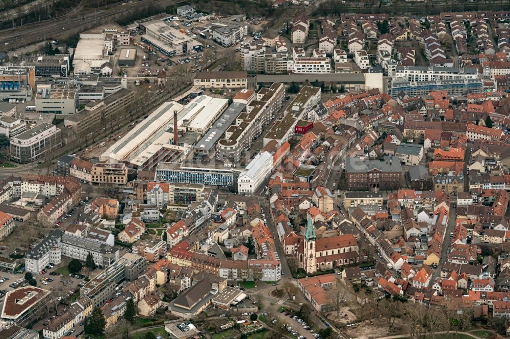 Karlsruhe Aus Der Vogelperspektive Innenstadt Im Ortsteil Durlach In Karlsruhe Im Bundesland 2237