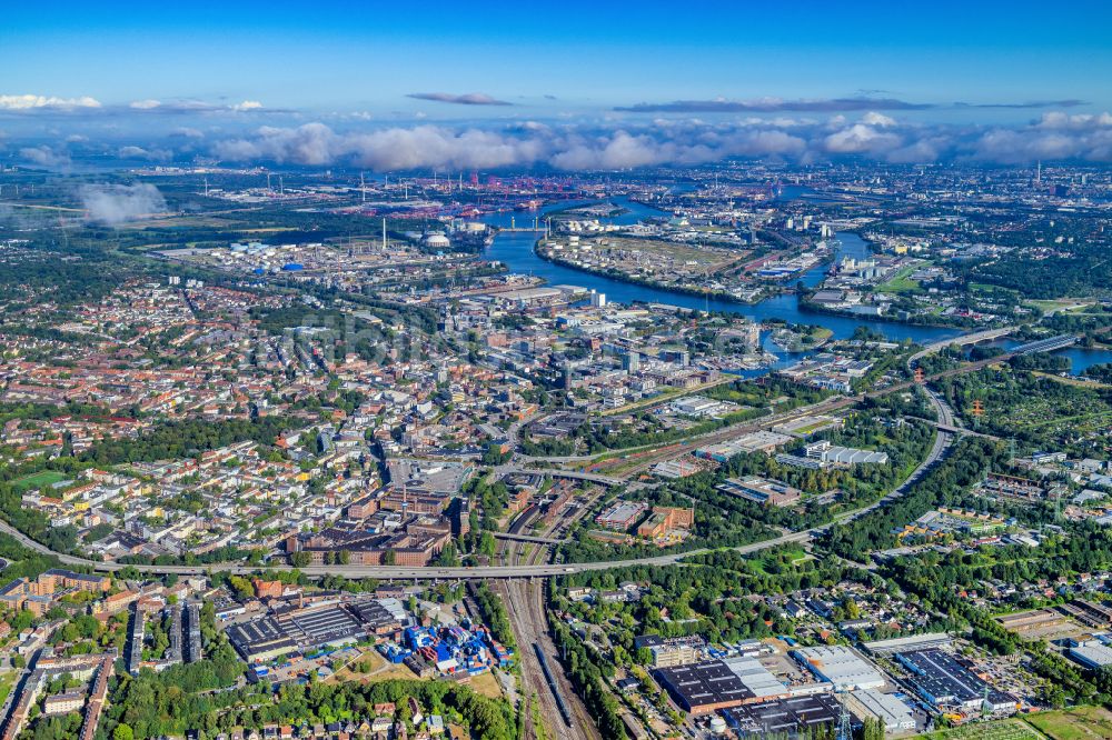 Luftaufnahme Hamburg - Innenstadt im Ortsteil Harburg in Hamburg, Deutschland