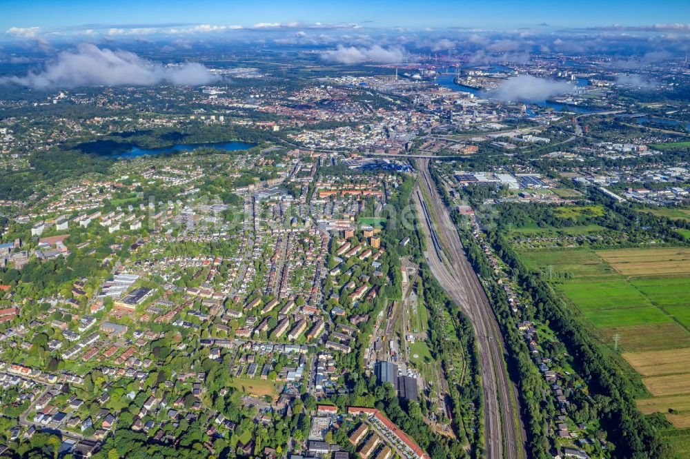 Hamburg aus der Vogelperspektive: Innenstadt im Ortsteil Harburg in Hamburg, Deutschland