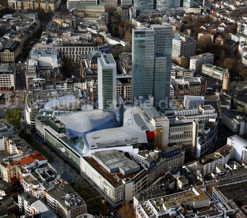 Luftaufnahme Frankfurt am Main - Innenstadt und Palais Quartier in Frankfurt am Main