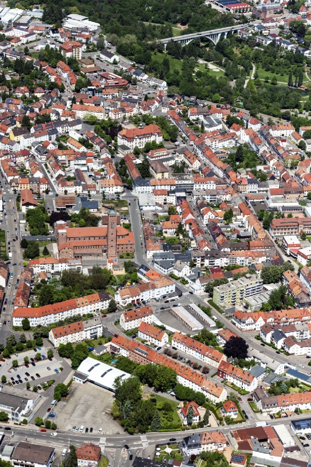 Pirmasens von oben - Innenstadt in Pirmasens im Bundesland Rheinland-Pfalz, Deutschland