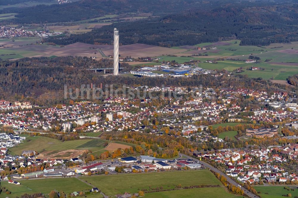 Rottweil aus der Vogelperspektive: Innenstadt in Rottweil im Bundesland Baden-Württemberg, Deutschland