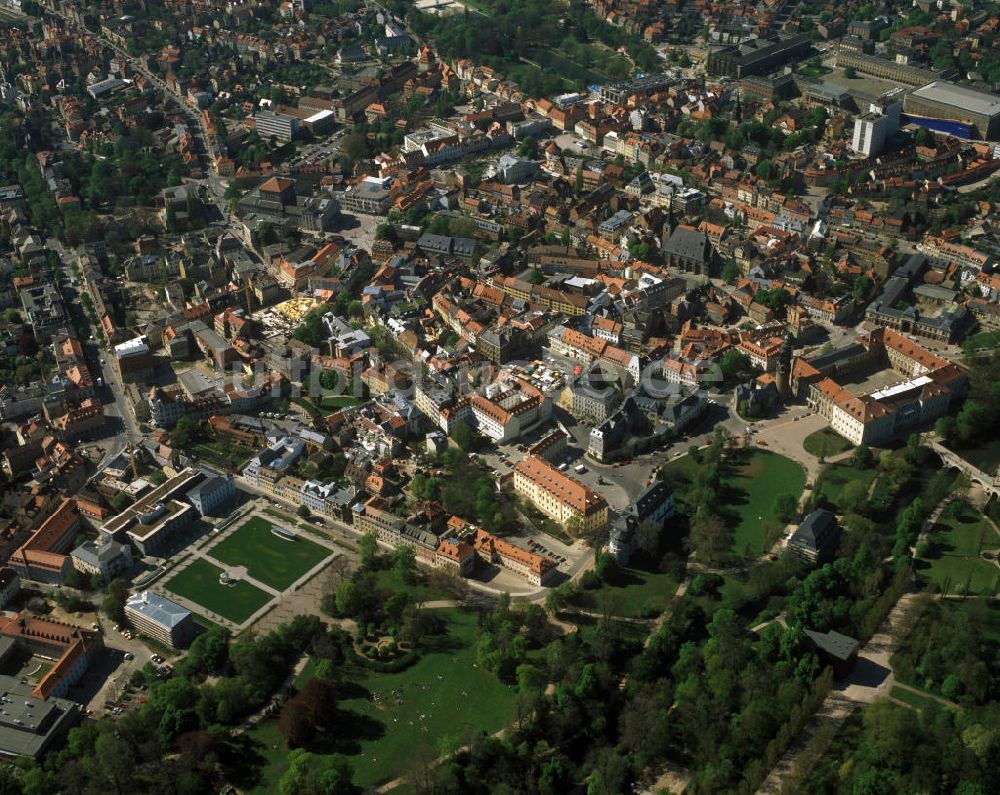 Weimar von oben - Innenstadt von Weimar