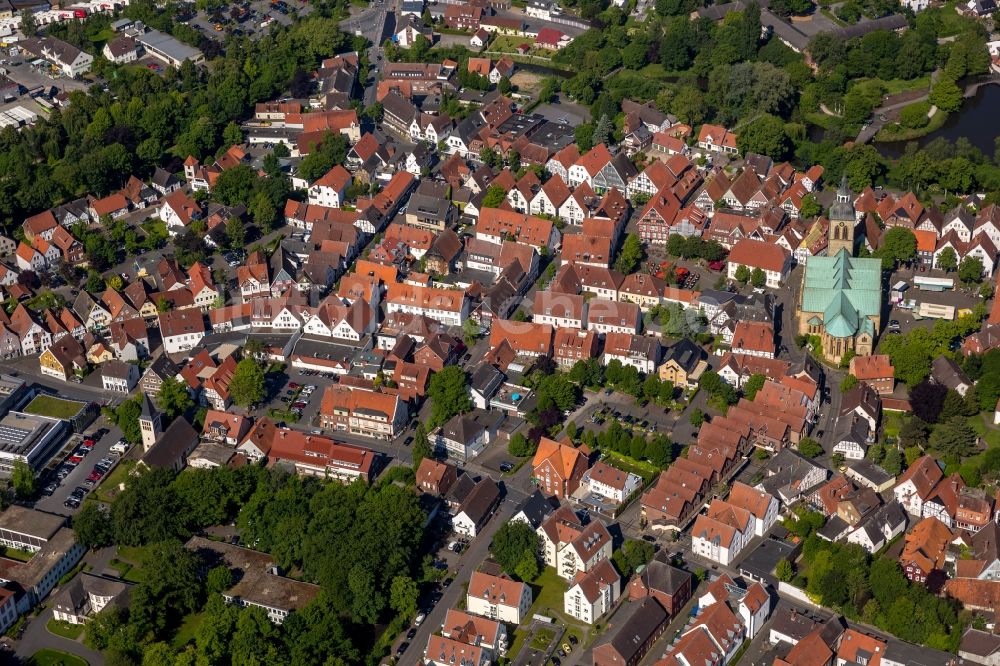 Rheda-Wiedenbrück von oben - Innenstadt von Wiedenbrück in Ostwestfalen in Nordrhein-Westfalen