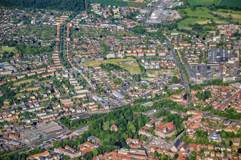 Luftaufnahme Wolfenbüttel - Innenstadt in Wolfenbüttel im Bundesland Niedersachsen, Deutschland