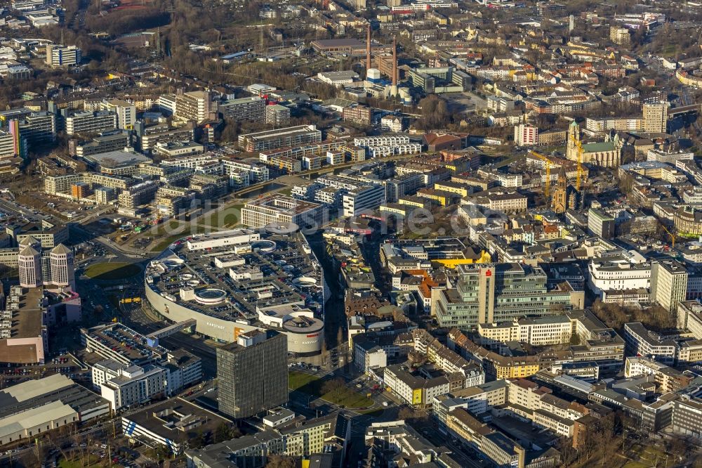 Luftbild Essen - Innenstadt- Zentrum in Essen im Bundesland Nordrhein-Westfalen