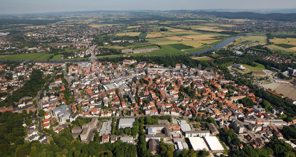 Luftbild Minden - Innenstadt- Zentrum Minden im Bundesland Nordrhein-Westfalen