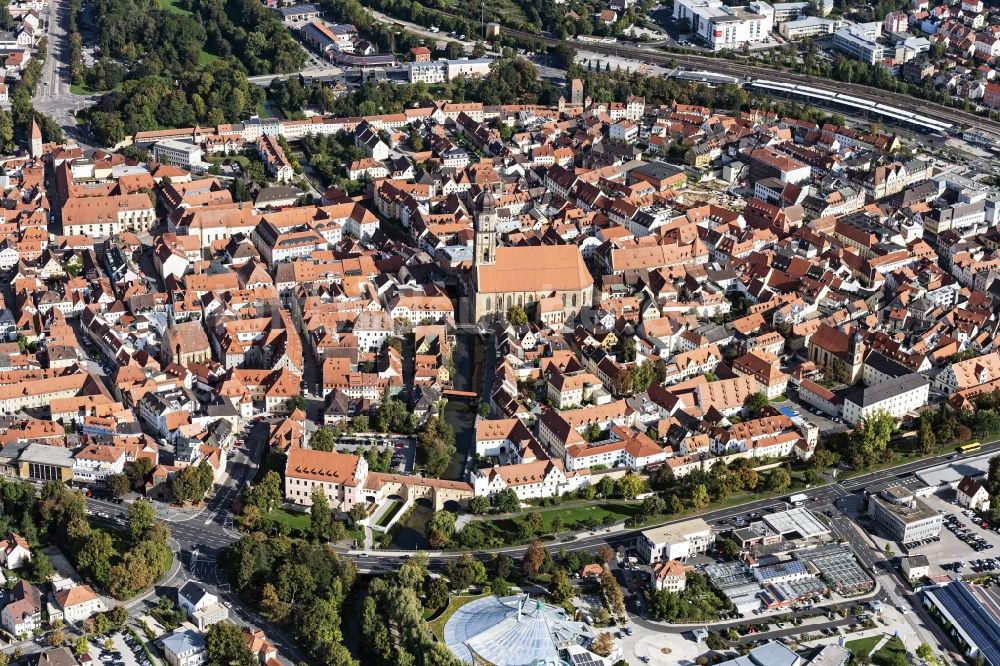 Amberg von oben - Innenstadtbereich in Amberg im Bundesland Bayern, Deutschland