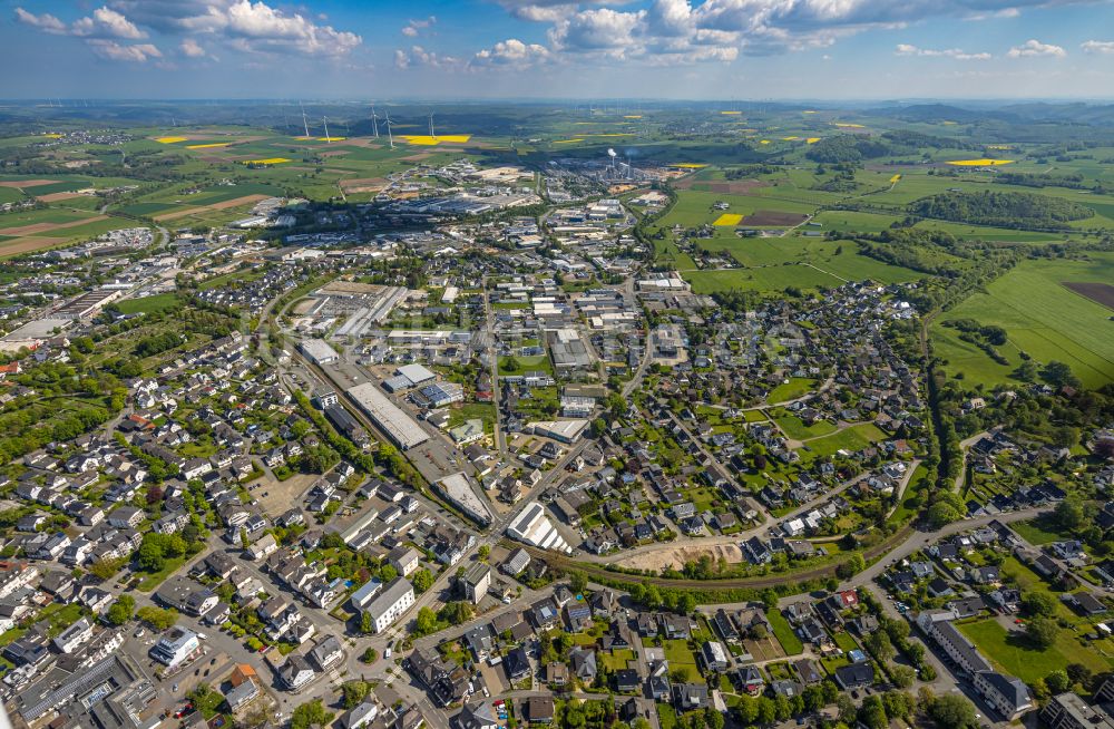 Brilon von oben - Innenstadtbereich in Brilon im Bundesland Nordrhein-Westfalen, Deutschland