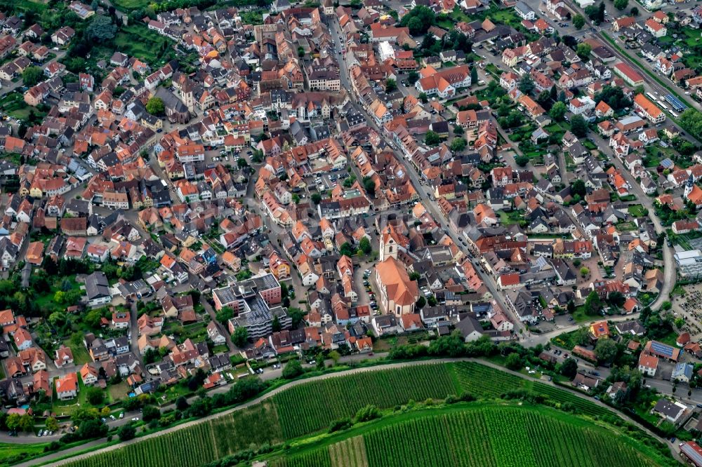 Luftbild Endingen am Kaiserstuhl - Innenstadtbereich in Endingen am Kaiserstuhl im Bundesland Baden-Württemberg, Deutschland