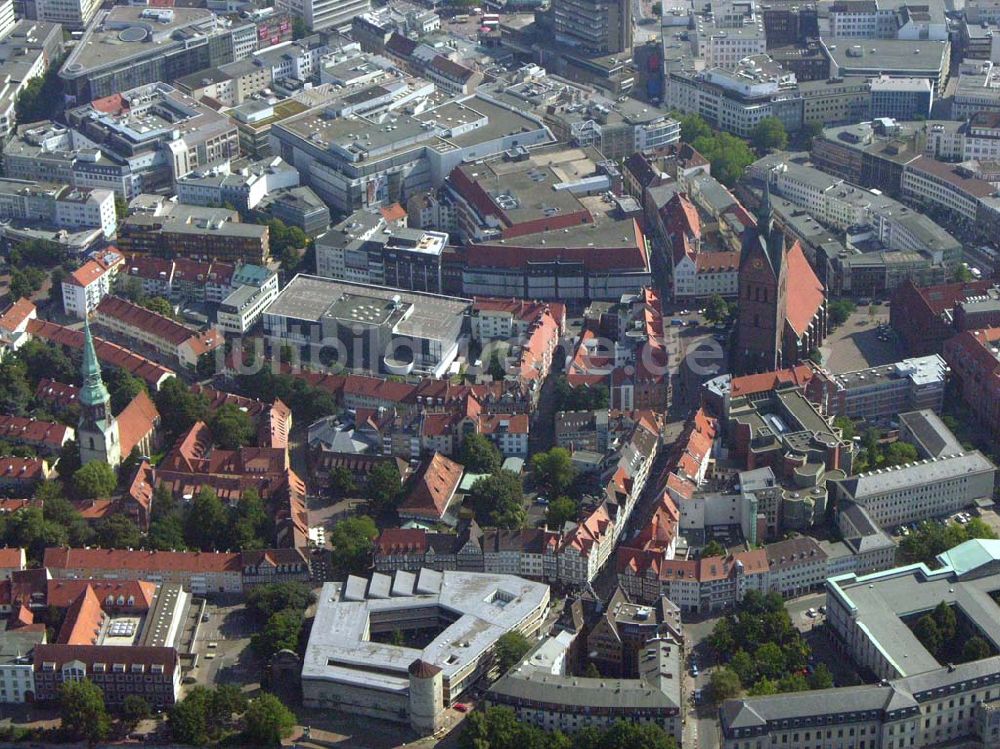 Hannover (Niedersachsen) von oben - Innenstadtbereich von Hannover