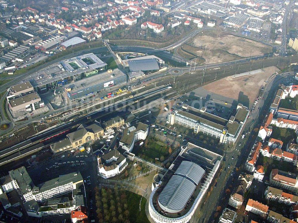 Luftbild Bielefeld - Innenstadtbereich am Hauptbahnhof Bielefeld