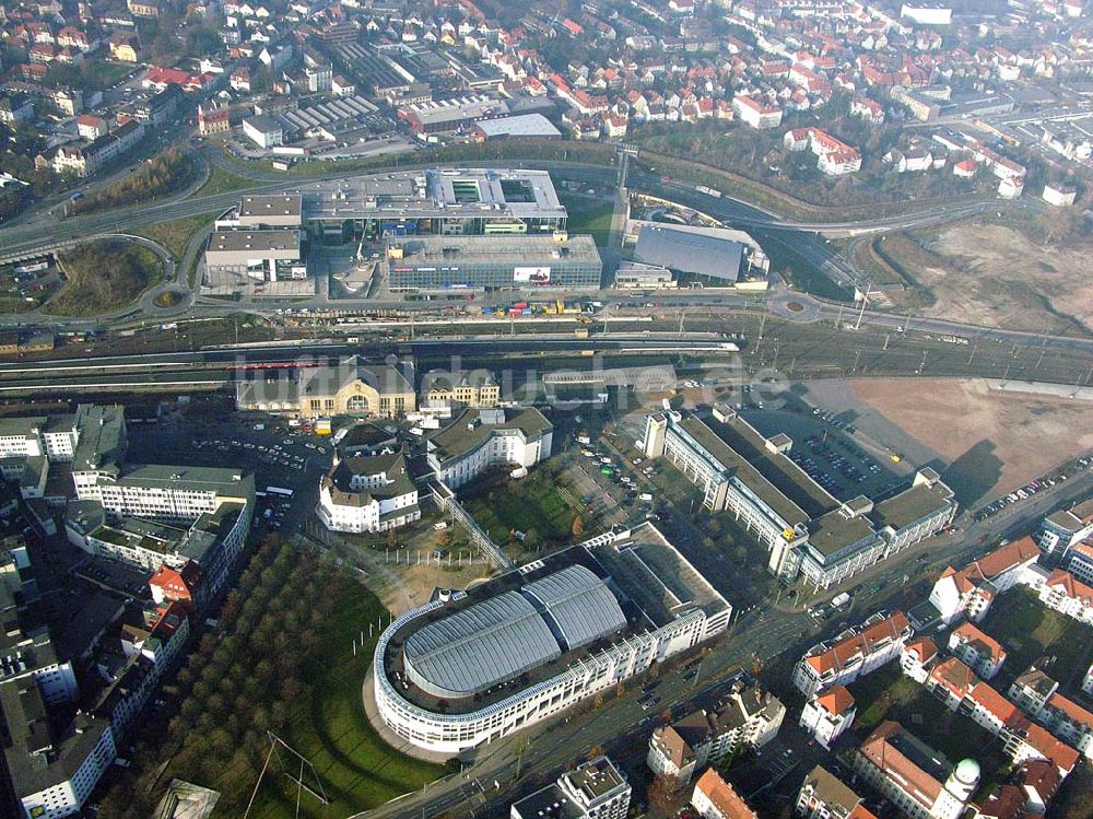 Luftaufnahme Bielefeld - Innenstadtbereich am Hauptbahnhof Bielefeld