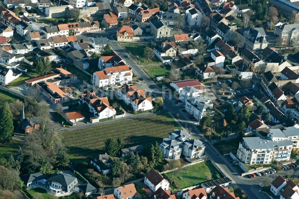 Ingelheim am Rhein von oben - Innenstadtbereich in Ingelheim am Rhein im Bundesland Rheinland-Pfalz