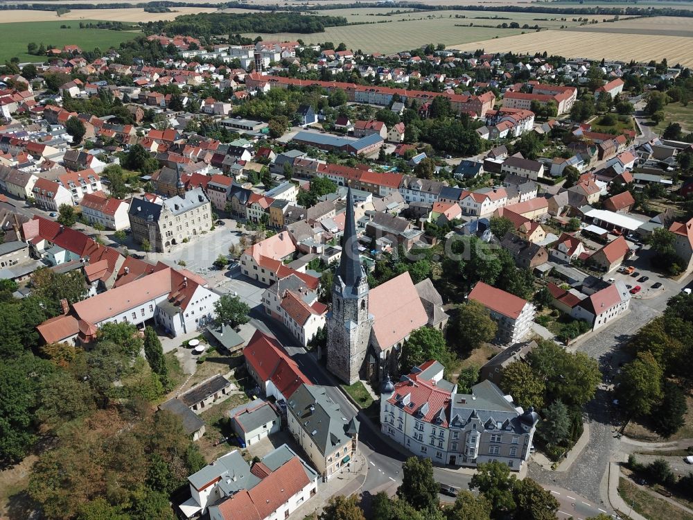 Luftbild Lützen - Innenstadtbereich in Lützen im Bundesland Sachsen-Anhalt, Deutschland