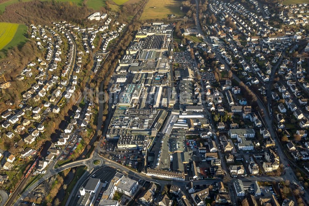 Luftaufnahme Meschede - Innenstadtbereich in Meschede im Bundesland Nordrhein-Westfalen, Deutschland