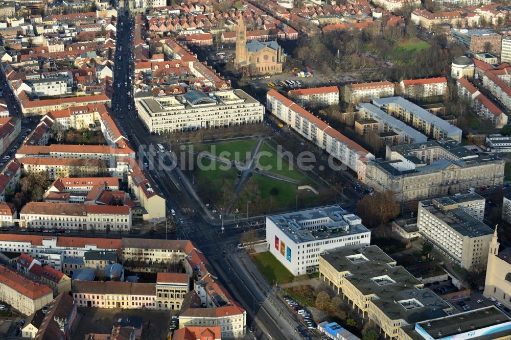 Luftbild Potsdam - Innenstadtbereich am Platz der Einheit in Potsdam im Bundesland Brandenburg