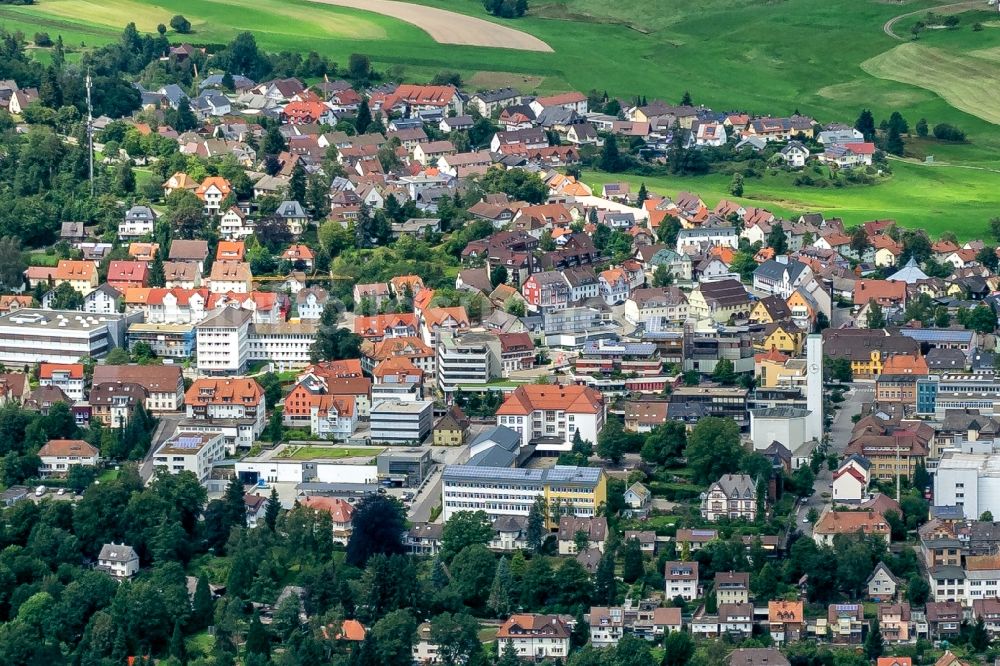 Sankt Georgen aus der Vogelperspektive: Innenstadtbereich in Sankt Georgen im Bundesland Baden-Württemberg, Deutschland