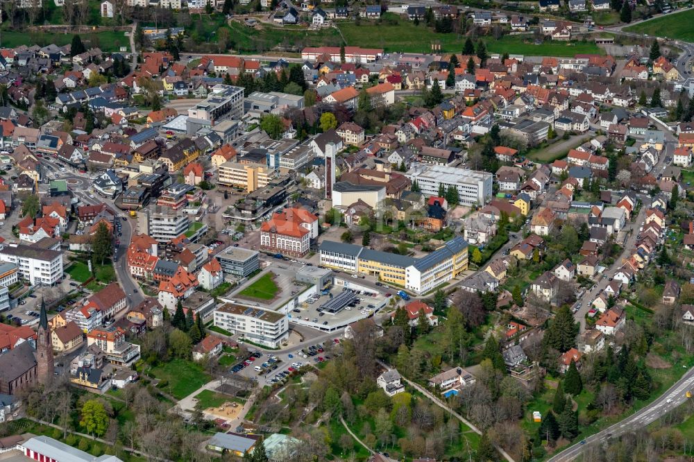 Sankt Georgen von oben - Innenstadtbereich in Sankt Georgen im Bundesland Baden-Württemberg, Deutschland