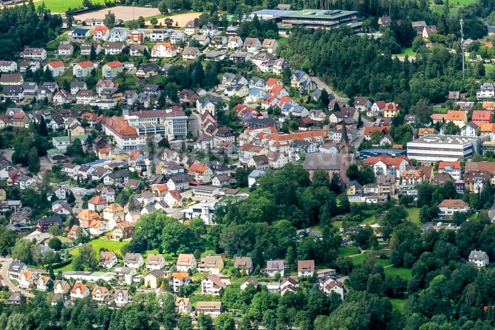 Sankt Georgen von oben - Innenstadtbereich Sankt Georgen im Schwarzwald in Sankt Georgen im Bundesland Baden-Württemberg, Deutschland