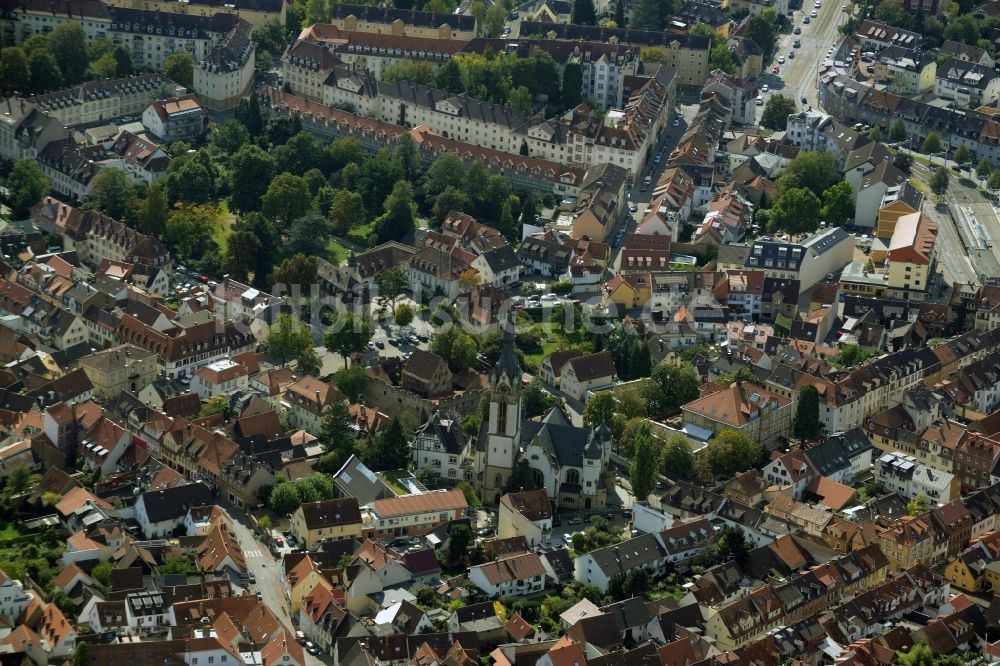 Heidelberg von oben - Innenstadtbereich des Stadtteils Handschuhsheim in Heidelberg im Bundesland Baden-Württemberg