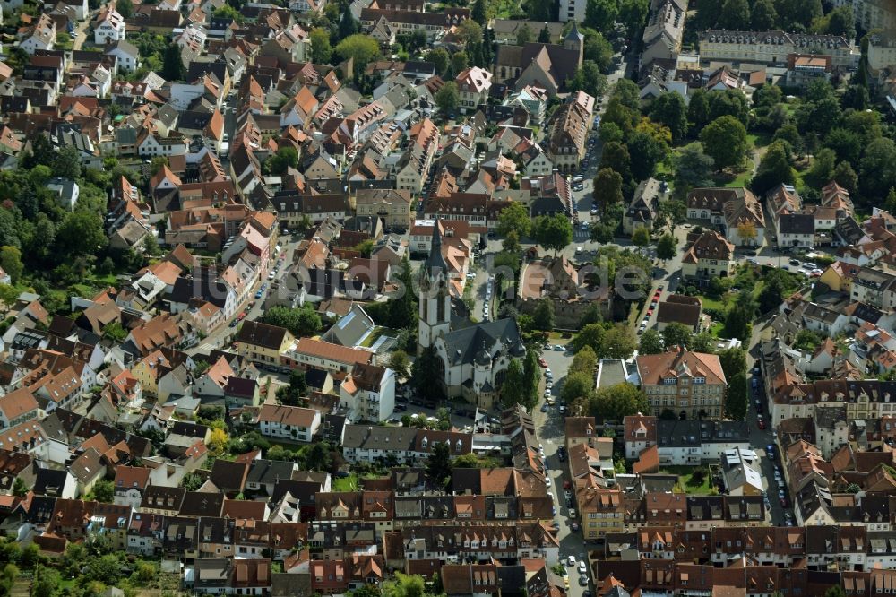 Heidelberg aus der Vogelperspektive: Innenstadtbereich des Stadtteils Handschuhsheim-Ost in Heidelberg im Bundesland Baden-Württemberg