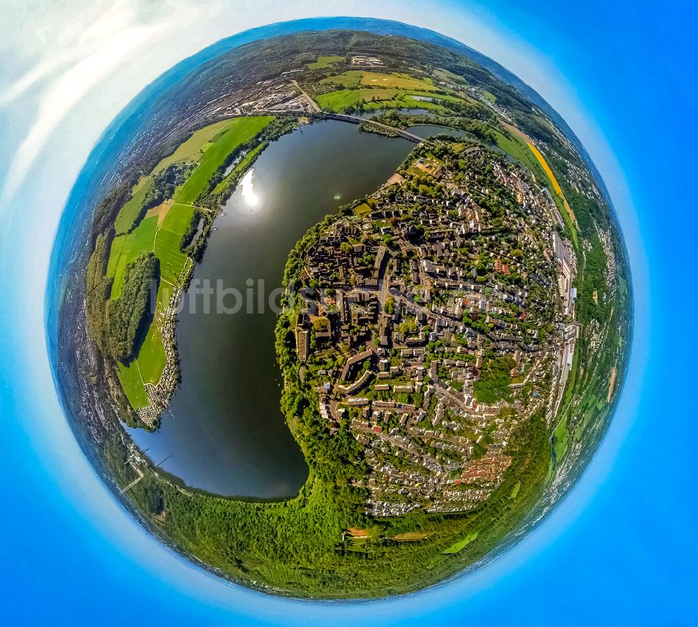 Wetter (Ruhr) aus der Vogelperspektive: Innenstadtbereich an den Uferbereichen des Harkortsee in Wetter (Ruhr) im Bundesland Nordrhein-Westfalen, Deutschland