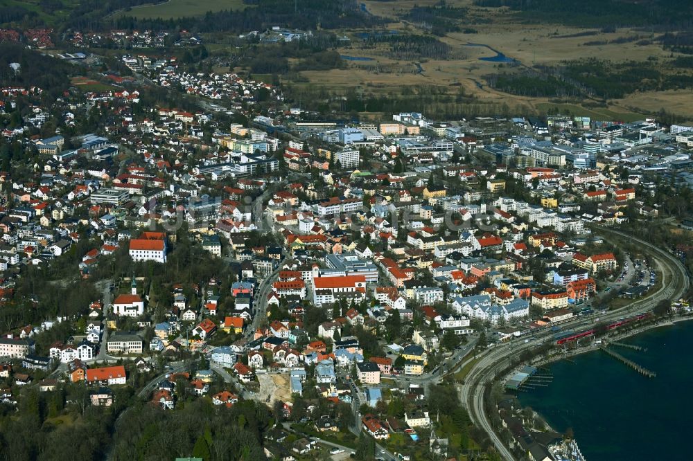 Luftbild Starnberg - Innenstadtbereich an den Uferbereichen des Starnberger See in Starnberg im Bundesland Bayern, Deutschland