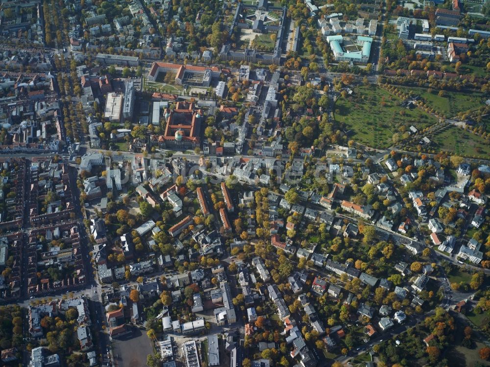 Luftbild Potsdam - Innenstadtbereich am Voltaireweg, Hegelallee, und Ulanenweg in Potsdam im Bundesland Brandenburg