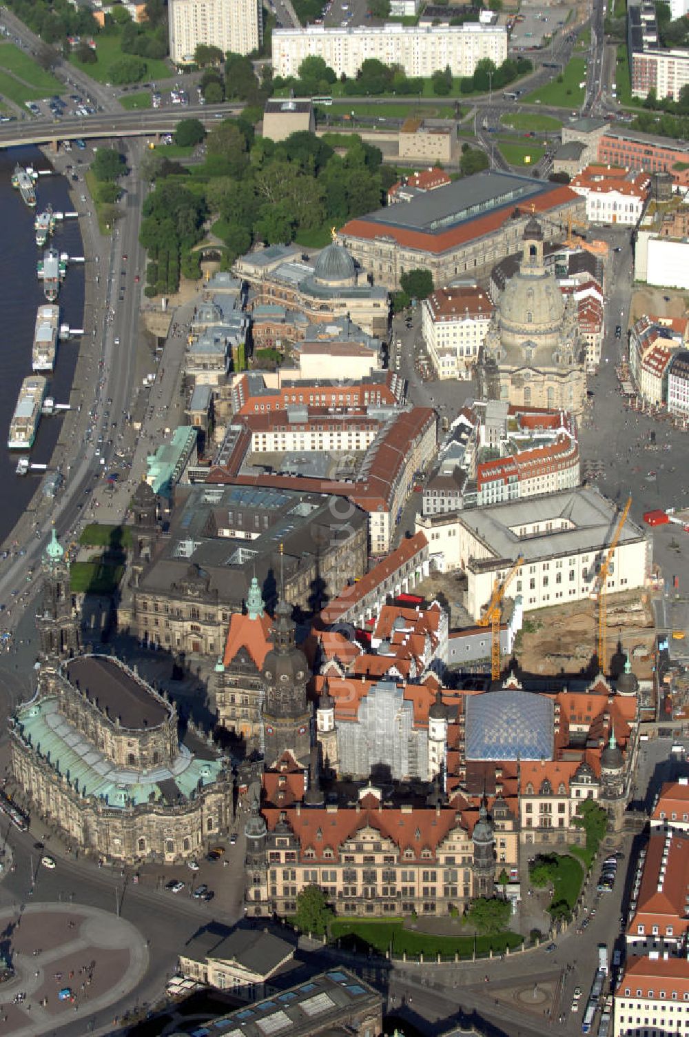 Luftbild Dresden - Innere Altstadt Dresden