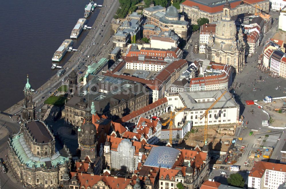 Dresden von oben - Innere Altstadt Dresden