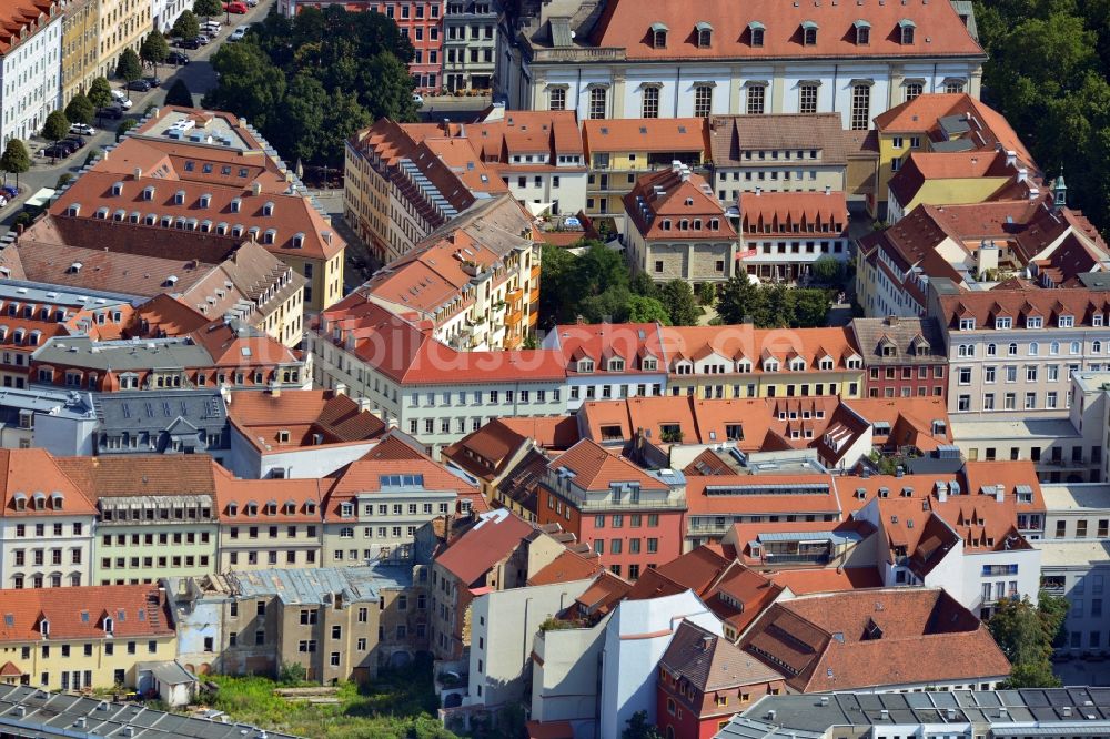 Dresden von oben - Innere Neustadt in Dresden im Bundesland Sachsen