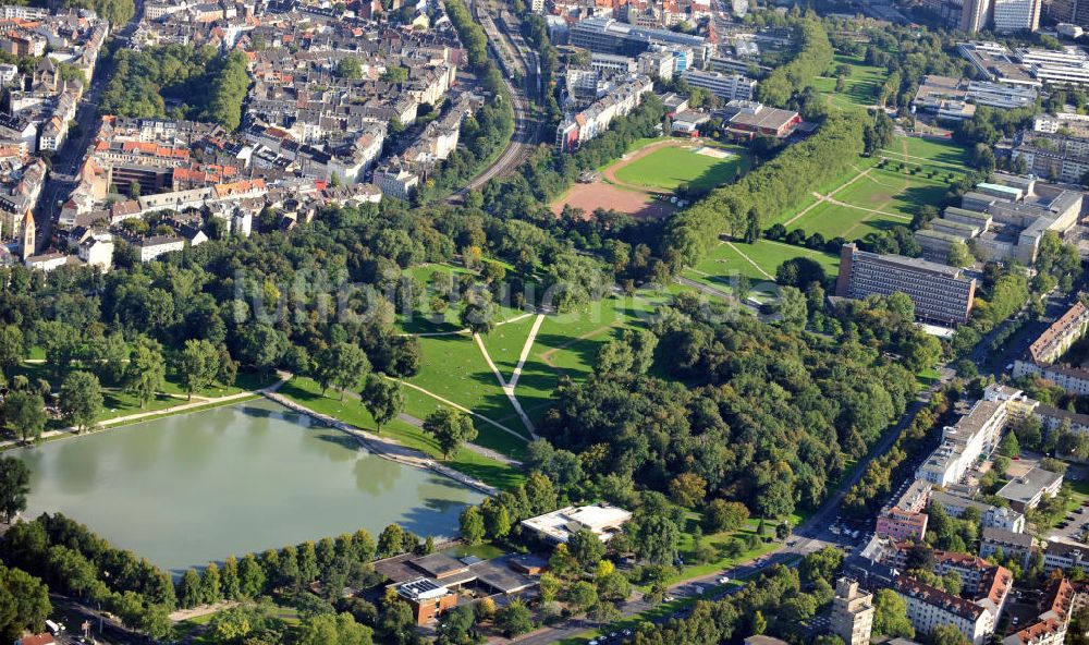 Köln aus der Vogelperspektive: Innerer Grüngürtel in Köln Neustadt-Süd