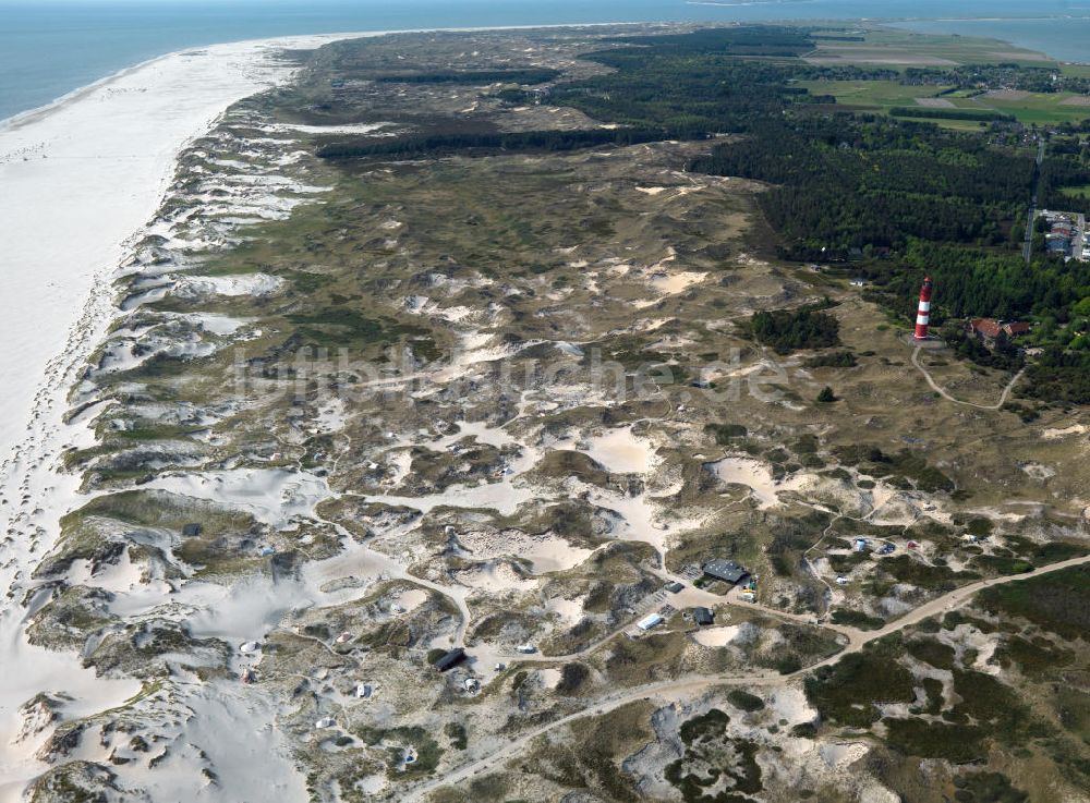 Amrum aus der Vogelperspektive: Insel Amrum, drittgrößte deutsche Insel in Nordfriesland in Schleswig-Holstein