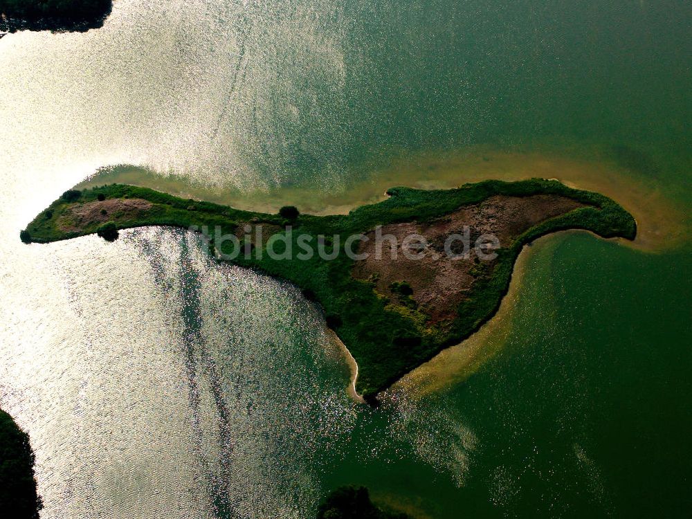 Luftaufnahme Plön - Insel im Behler See in Plön