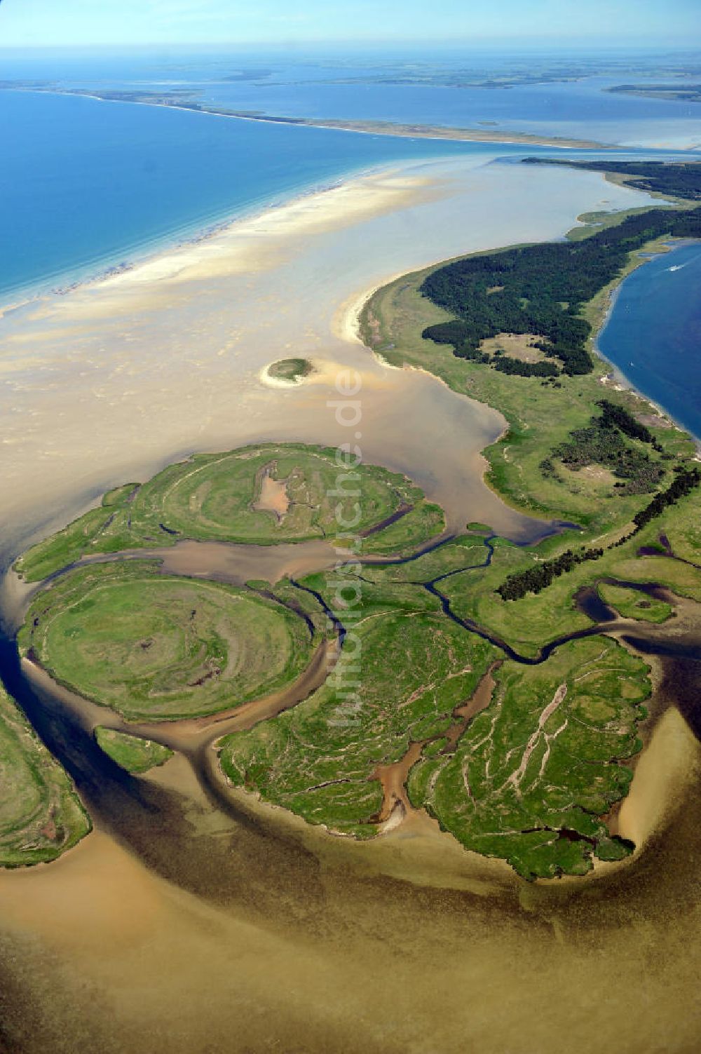 Luftaufnahme Groß Mordorf - Insel Bock in der Ostsee