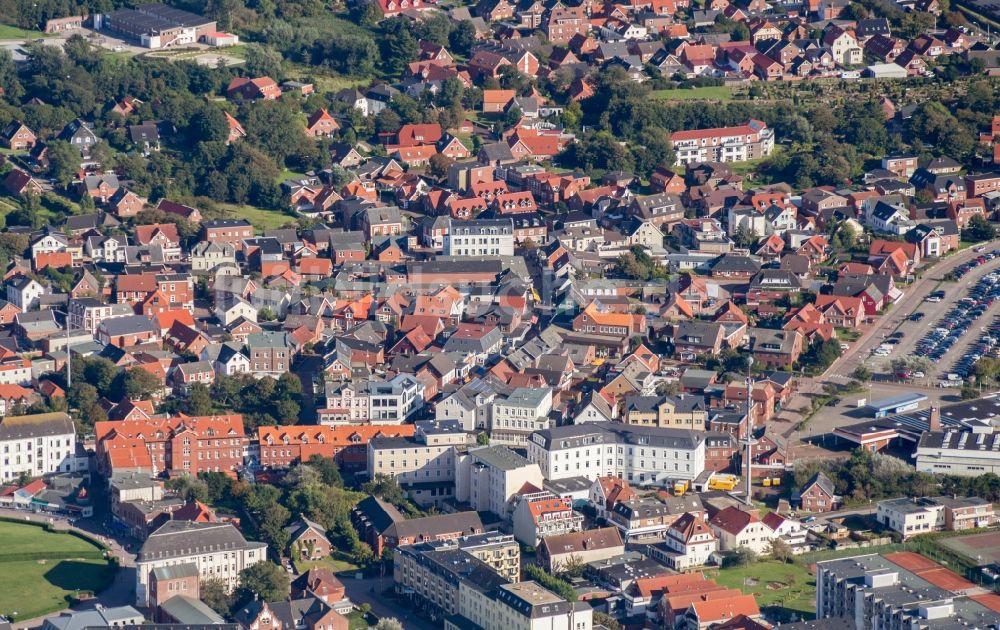 Luftbild Borkum - Insel Borkum mit Ortsbereich in Borkum im Bundesland Niedersachsen, Deutschland