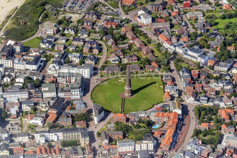 Borkum von oben - Insel Borkum mit Ortsbereich in Borkum im Bundesland Niedersachsen, Deutschland