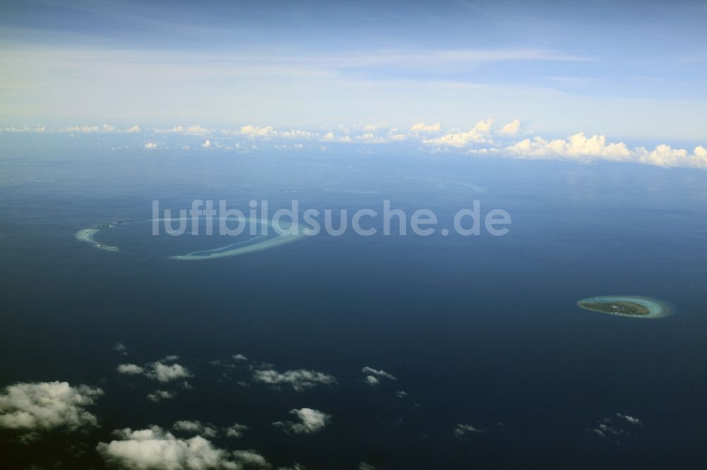 Dharanboodhoo von oben - Insel- Gruppen im Küstenbereich des Indischer Ozean in Dharanboodhoo in Central Province, Malediven