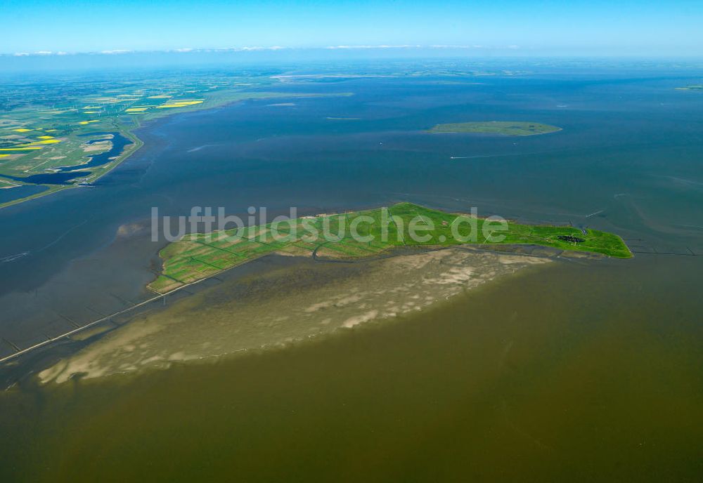 Luftaufnahme Oland - Insel Hallig Oland in Schleswig-Holstein