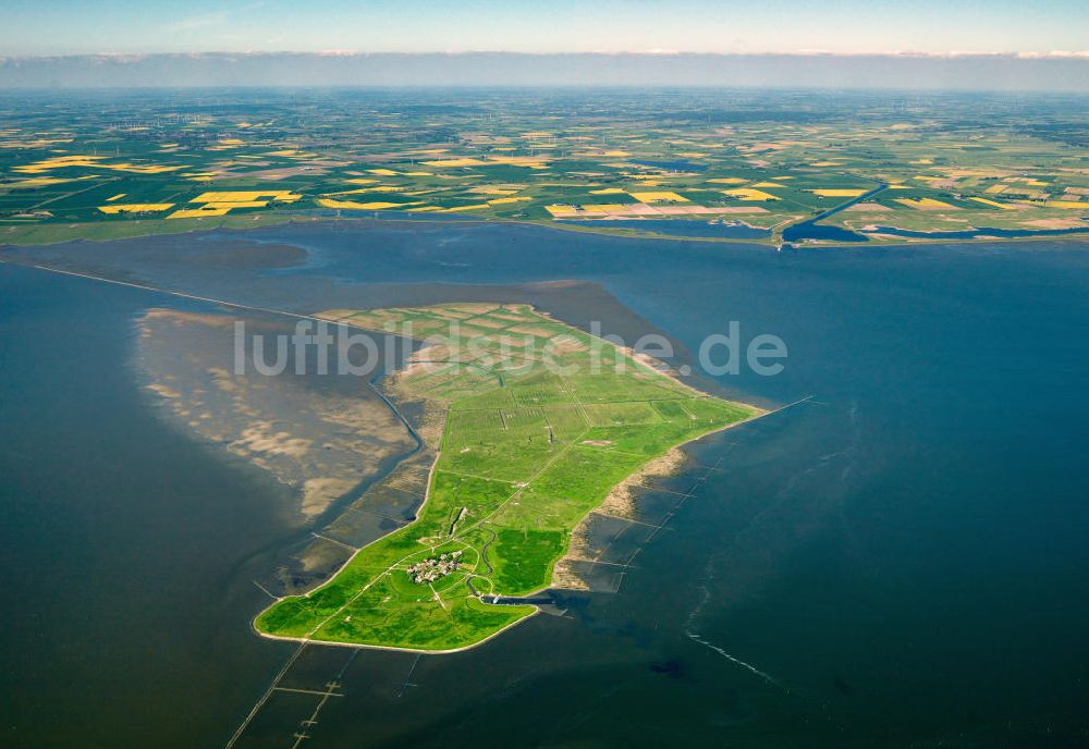 Luftaufnahme Oland - Insel Hallig Oland in Schleswig-Holstein