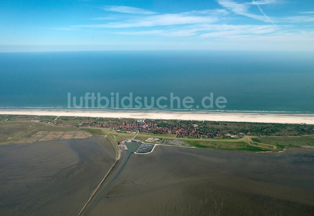 Juist von oben - Insel Juist in Niedersachsen