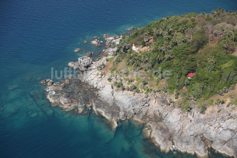 Rawai von oben - Insel Ko Kaeo Yai südlich der Stadt Rawai auf der Insel Phuket in Thailand