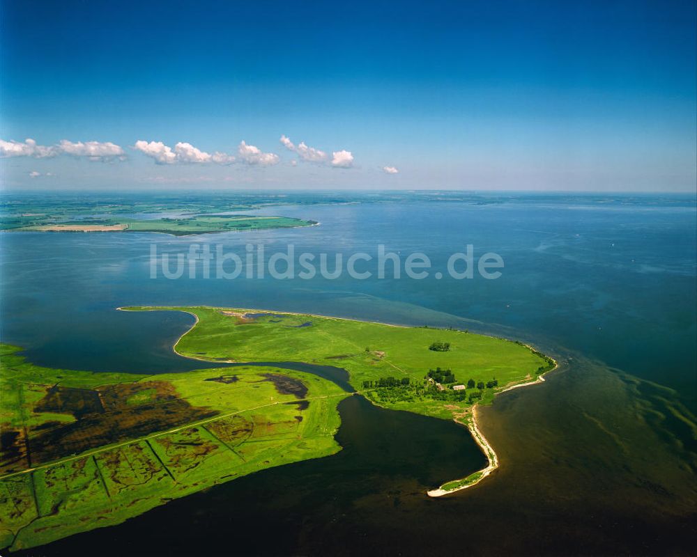 Greifswald von oben - Insel Koos im Greifswalder Bodden in Mecklenburg-Vorpommern