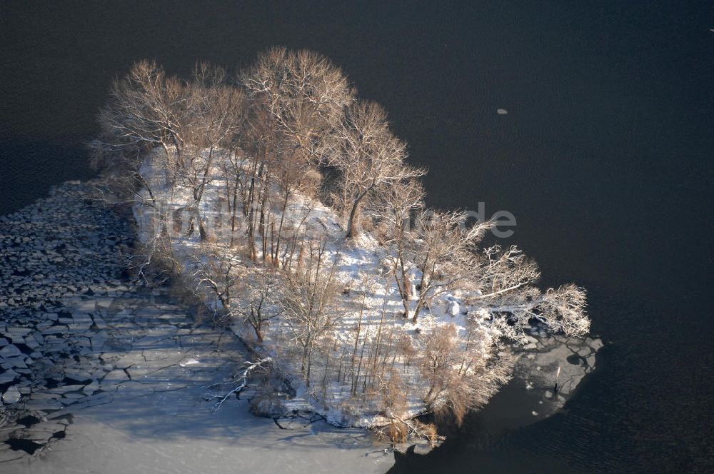 Luftbild Berlin - Insel Kratzbruch in der Spree Berlin