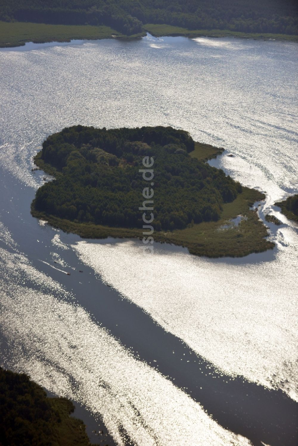 Märkisch Buchholz von oben - Insel im Köthener See bei Köthen, einem Ortsteil von Märkisch Buchholz im Bundesland Brandenburg