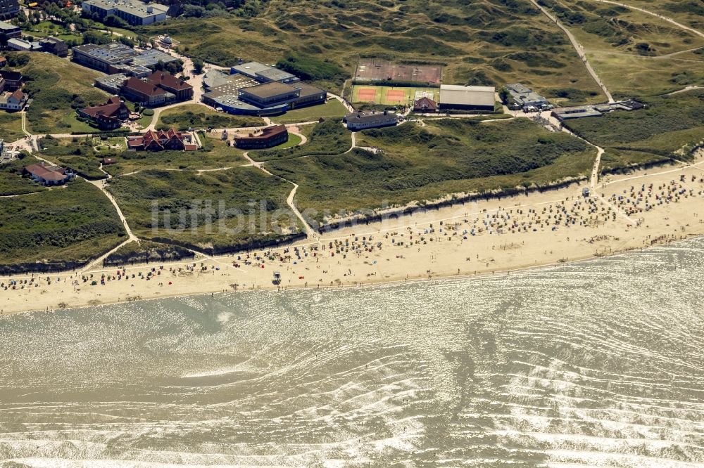 Langeoog aus der Vogelperspektive: Insel Langeoog als Bestandteil der Ostfriesischen Inseln der Nordsee im Bundesland Niedersachsen