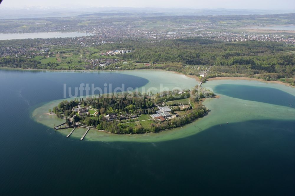 Mainau von oben - Insel Mainau im Bodensee in Baden-Württemberg