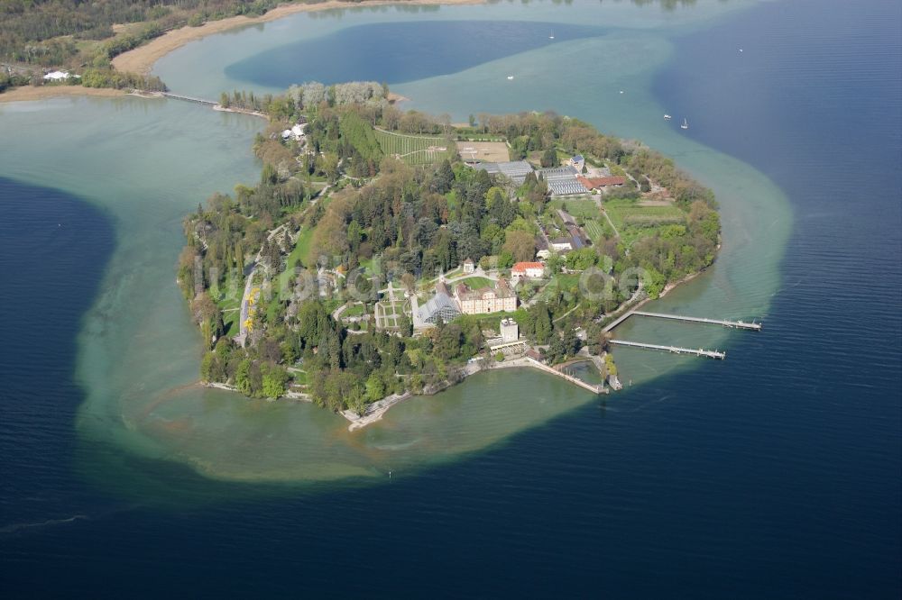 Luftaufnahme Mainau - Insel Mainau im Bodensee in Baden-Württemberg